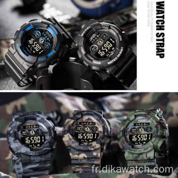 Montre-bracelet camouflage armée militaire masculine SMAEL 8013